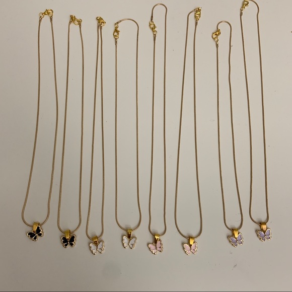 NEW! purple butterfly gold plated necklace💫 - Picture 3 of 4